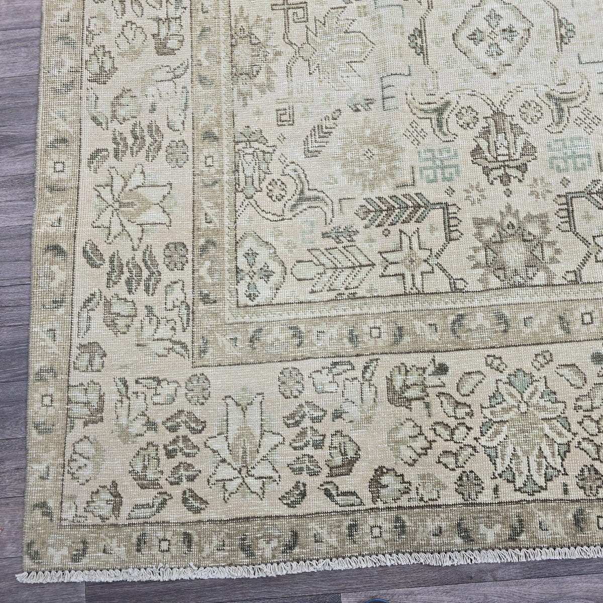 10x13 Neutral HandKnotted Wool Oushak Area Rug // 9.50x12.60 feet