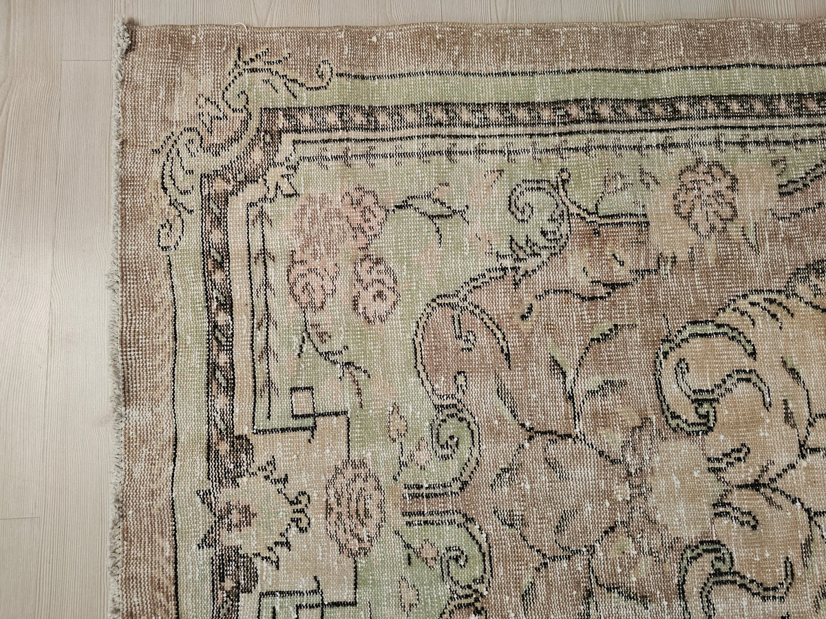 5x9 Handmade Traditional Wool Turkish Area Rug, Authentic Rug for Under Bedroom //4.85x8.75 feet