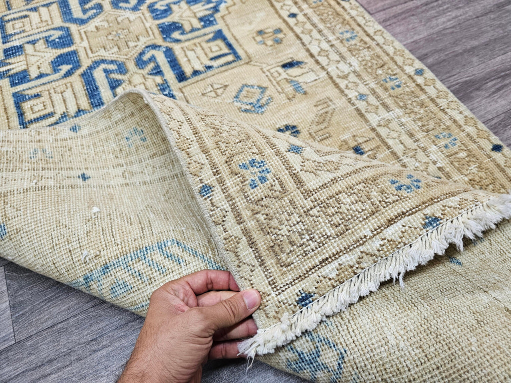 3x12 Vintage Oushak Runner : Hand Knotted Wool Runner - Turkish runner for hallway and kitchen