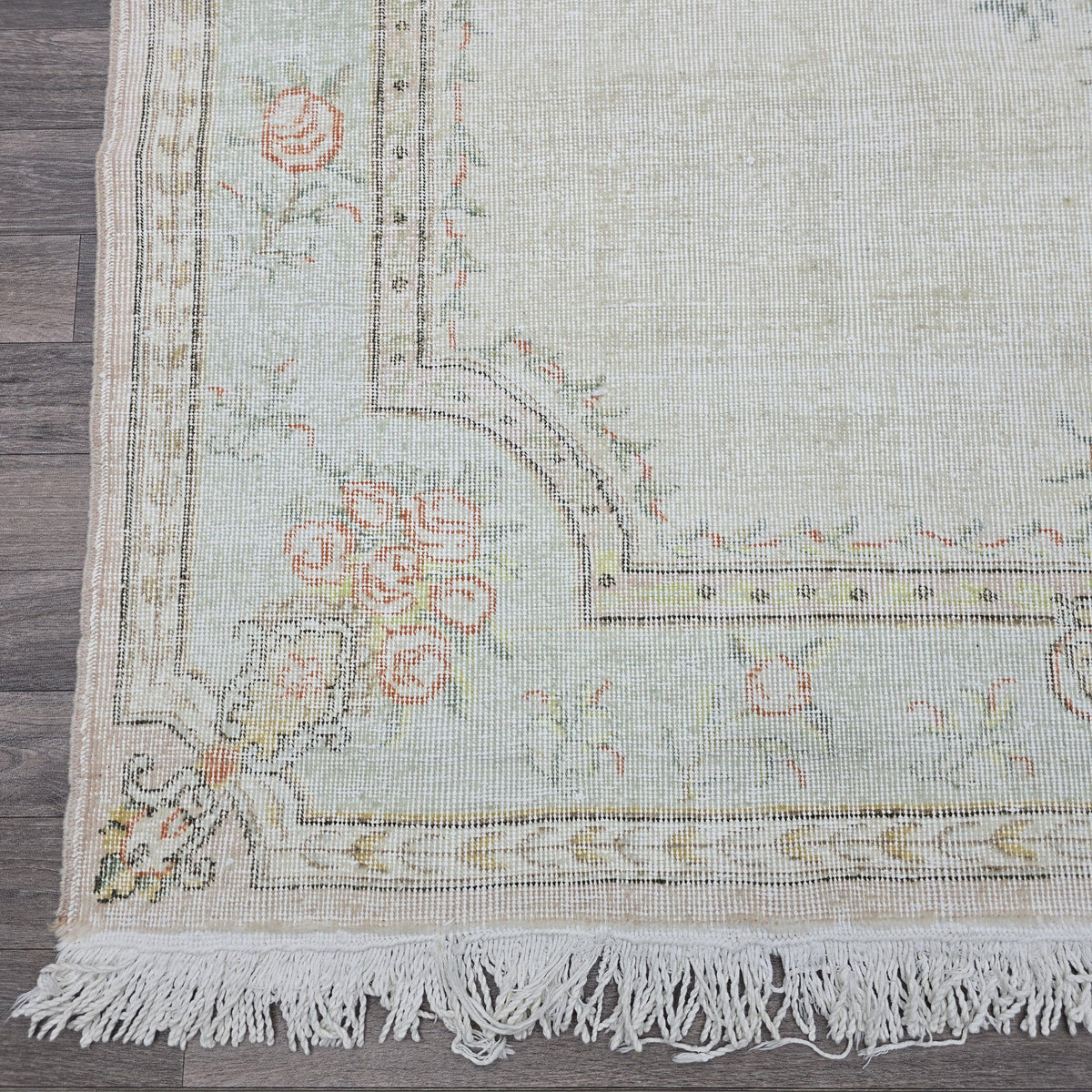 Vintage Handmade Wool Oushak Rug | 6x9 Turkish Boho Decor
