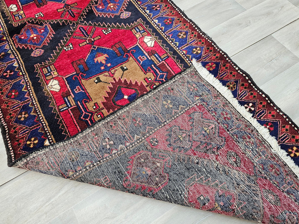 3.50x10 feet Hand Knotted Wool Antique Anatolian Runner Rug