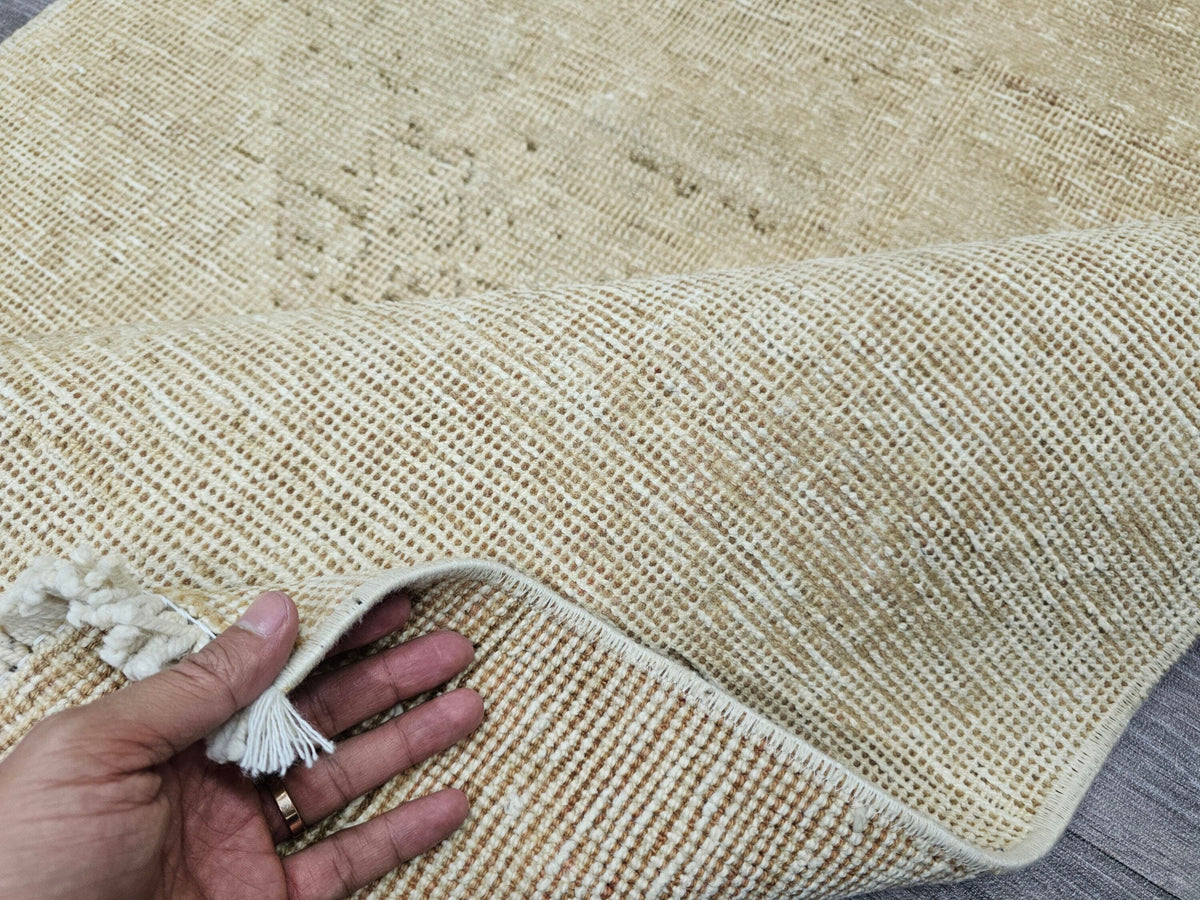 3x12 Vintage Neutral Turkish Runner Rug