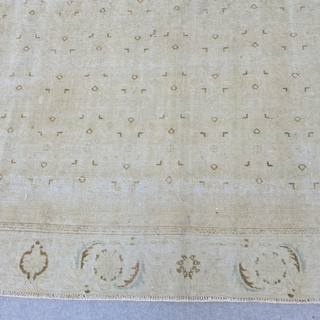 Large Oushak Rug 9x12 | Cream Neutral Area Rug | Hand Knotted Anatolian Style Bedroom Carpet