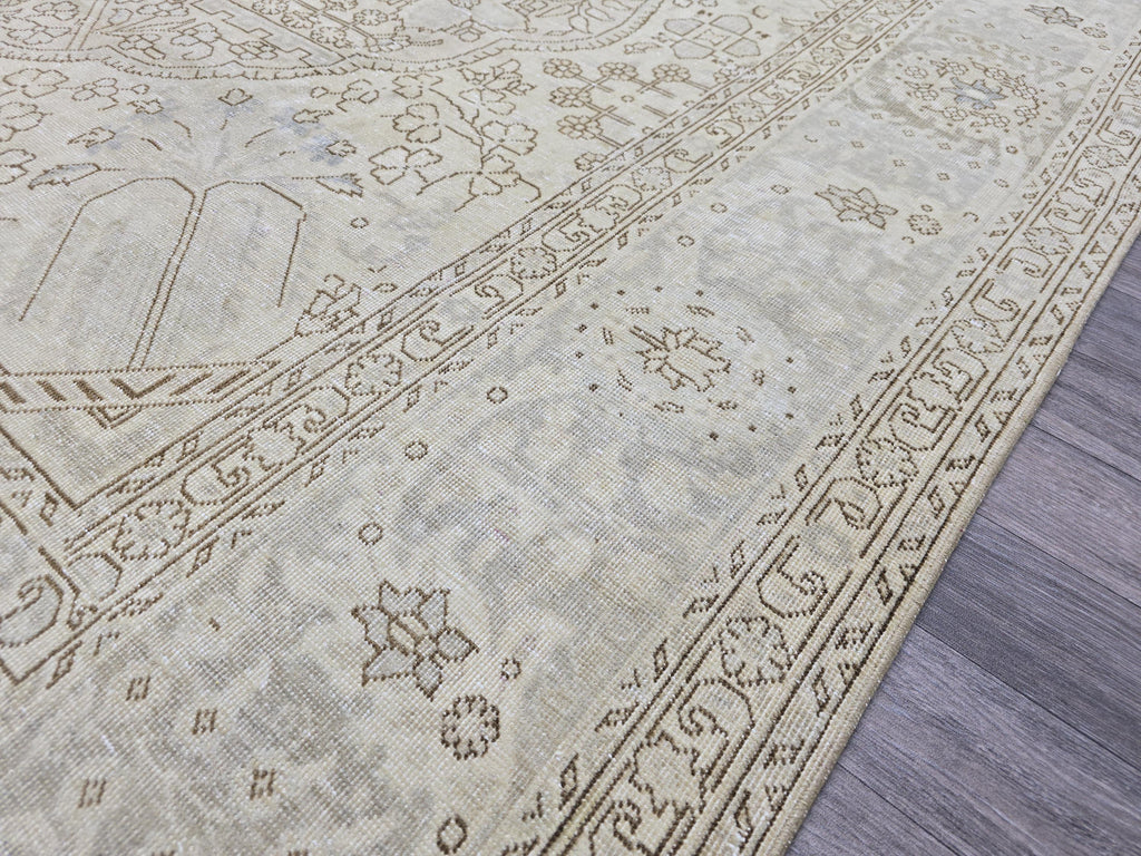 9x12 Faded Vintage Turkish Oushak Area Rug /9.30x12.25 feet