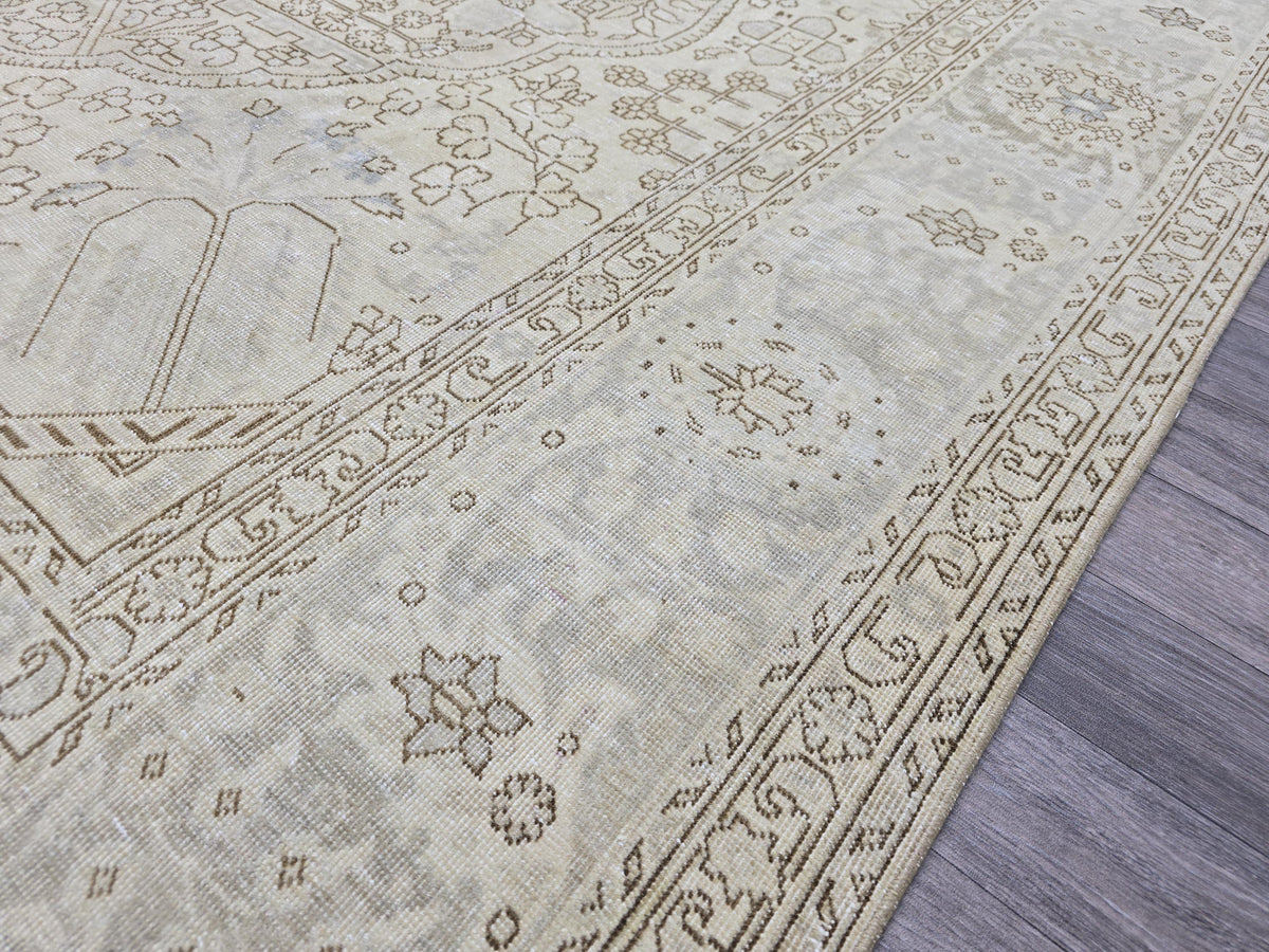 9x12 Faded Vintage Turkish Oushak Area Rug /9.30x12.25 feet