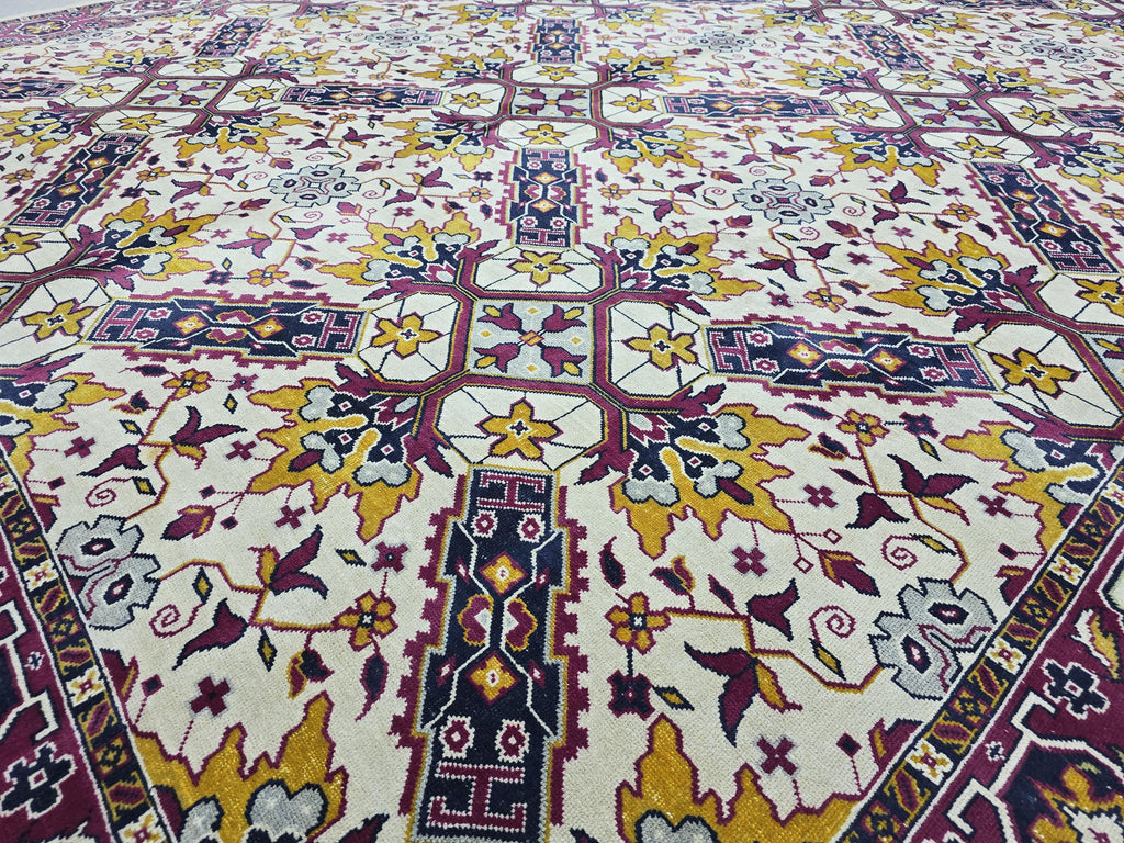 9x12 Vintage Rug Hand Knotted Traditional Anatolian Carpet