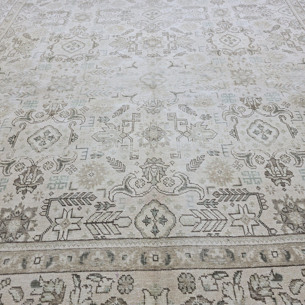 10x13 Neutral HandKnotted Wool Oushak Area Rug // 9.50x12.60 feet