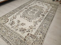 4x8 Oushak Rug: 4.5x8.25 ft, Vintage Turkish Rug - Hand Knotted Oriental Small Area Rug for Office and Under bed