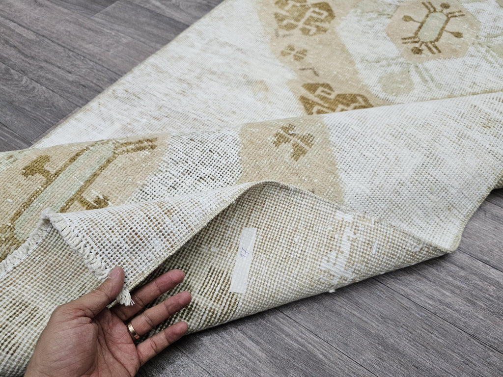3x11 Vintage Oushak Runner / 2.90x11.45 feet / Hand Knotted Wool Turkish Muted Orienta Runner