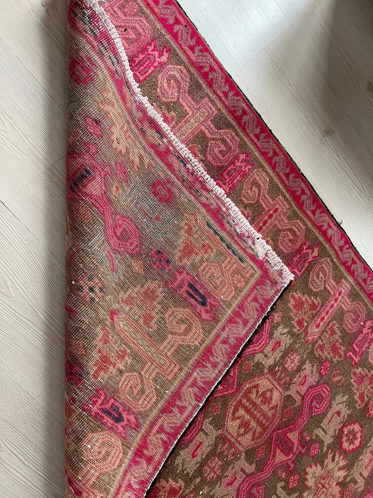 3x10 feet Vintage Hand Knotted Wool Runner Rug /3.30x10 feet