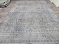 9x12 Overdyed Turkish Rug Beige Gray Vintage Area Rug Handmade Wool Carpet for Living Room Bedroom
