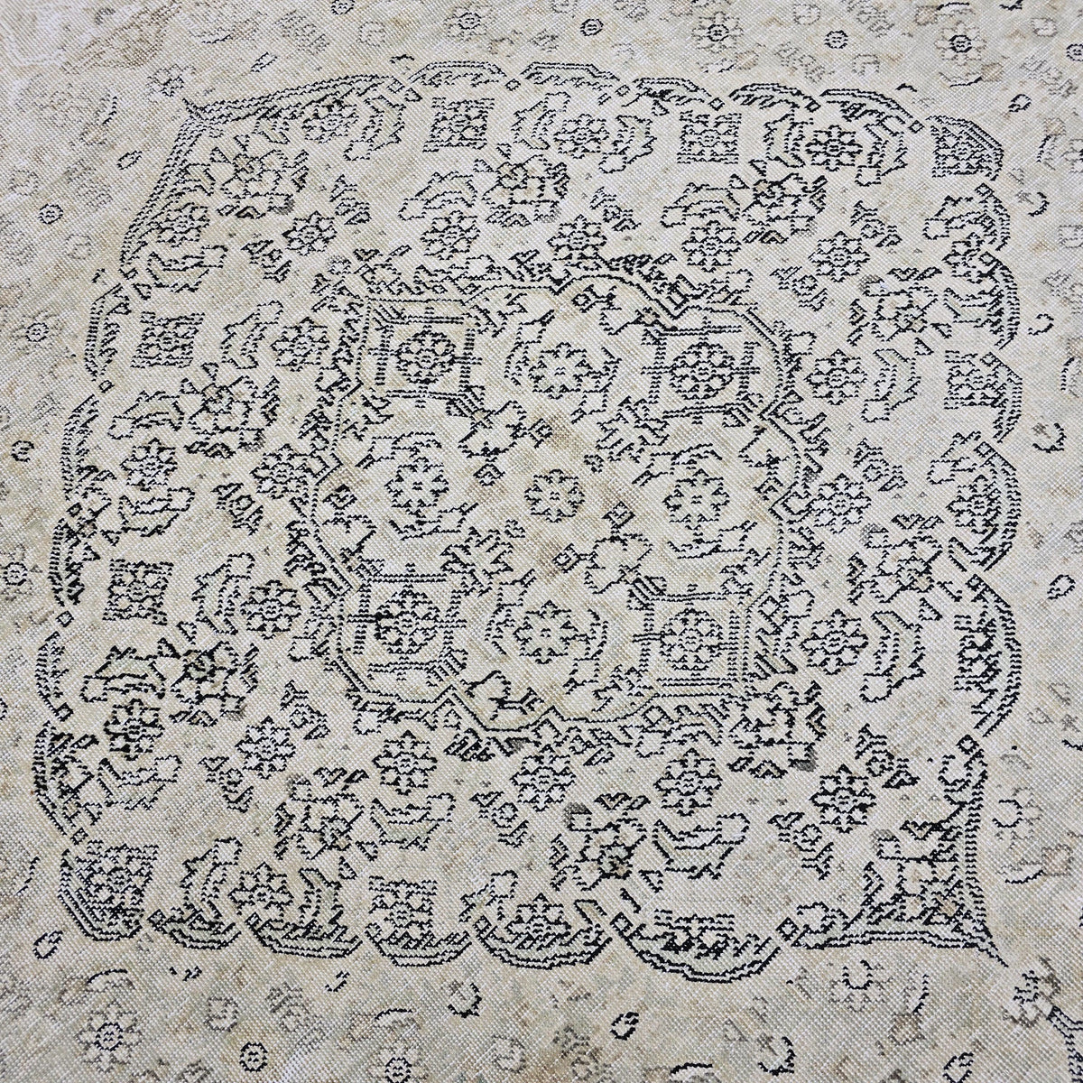 10x12 Vintage Oushak Wool Rug, Distressed Turkish Area Rug