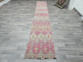 Vintage Turkish Runner Rug: Handwoven Oriental Hallway Rug (2.25x13.70 feet)