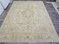 10x12 Neutral Turkish Area Rug Hand Knotted Wool Oushak Rug //9.6x12.5 ft