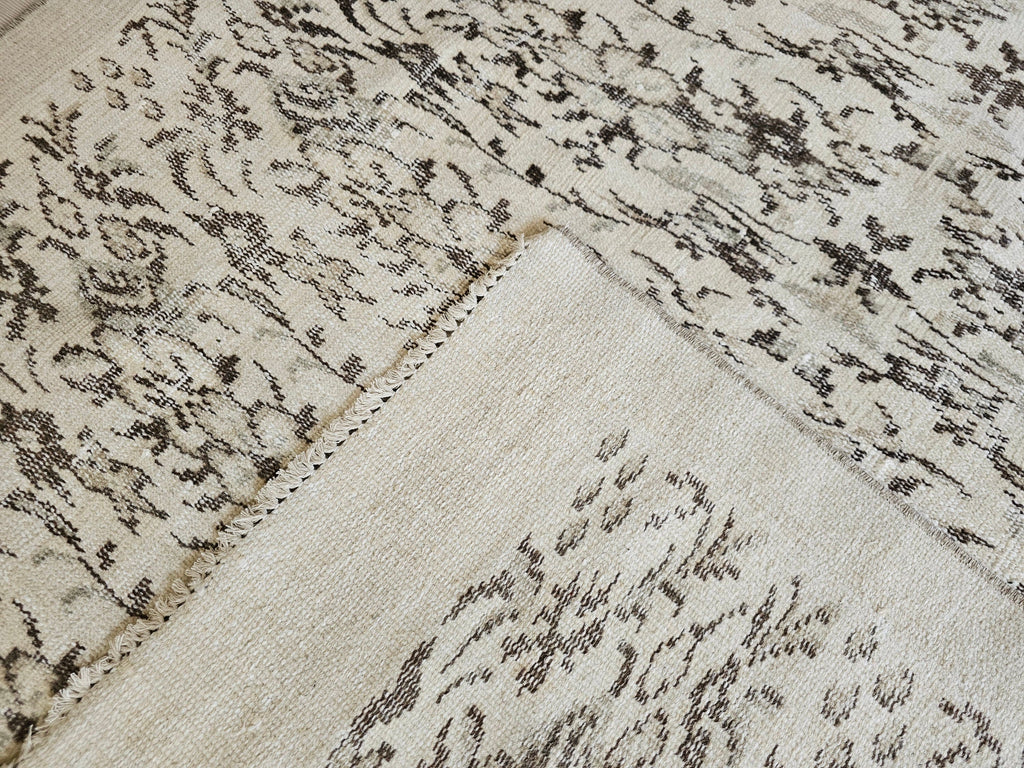 5x8 Vintage Neutral Handmade Turkish Rug //4.80x8.10 feet