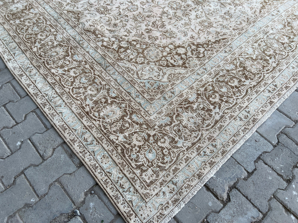 9x12 Wool Oushak Rug: Extra Large Handmade Oriental Carpet
