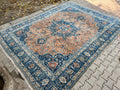 10x12 Vintage Turkish Wool Rug: Large Hand-Knotted Oushak Area Rug
