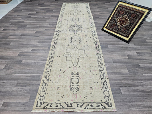 3x12 Wide Neutral Vintage Turkish Runner