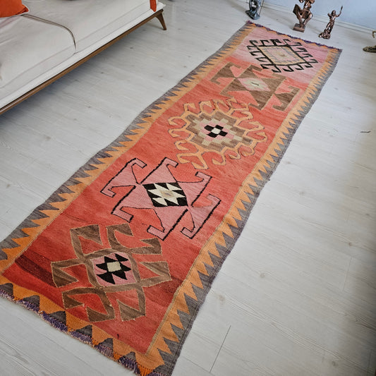 3x10 feet Traditional Vintage Runner Rug - Antique Wool Runner for Hallway and Aisle - Corridor Rug Runner