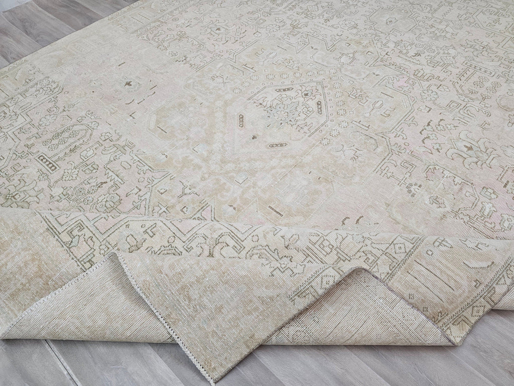 9x12 Wool Rug - 9.50x12.15 feet | Large Area Carpet - Hand Knotted Vintage Turkish Area Rug for Livingroom and Bedroom