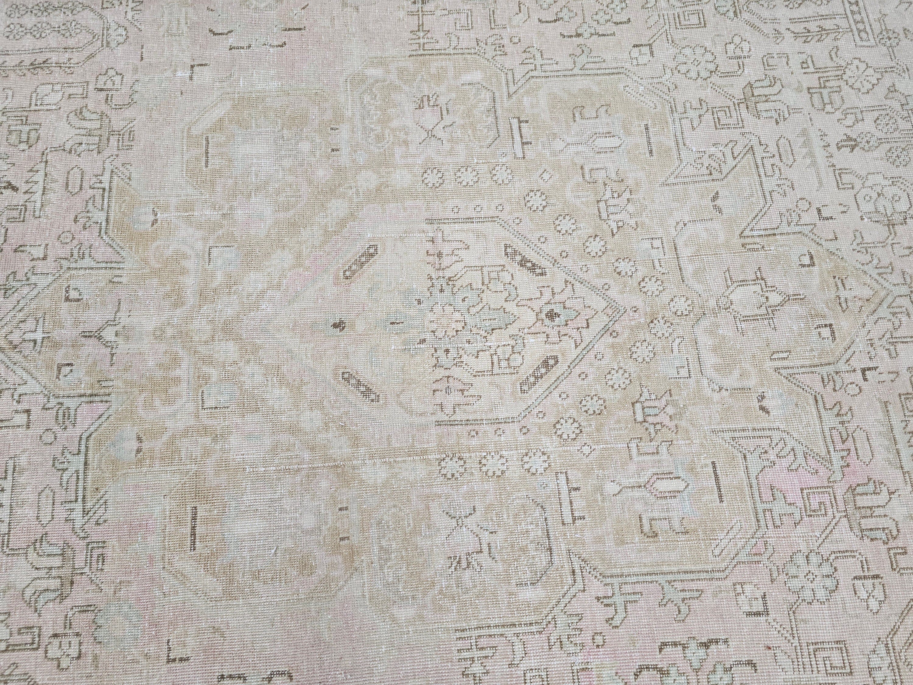 9x12 Wool Rug - 9.50x12.15 feet | Large Area Carpet - Hand Knotted Vintage Turkish Area Rug for Livingroom and Bedroom