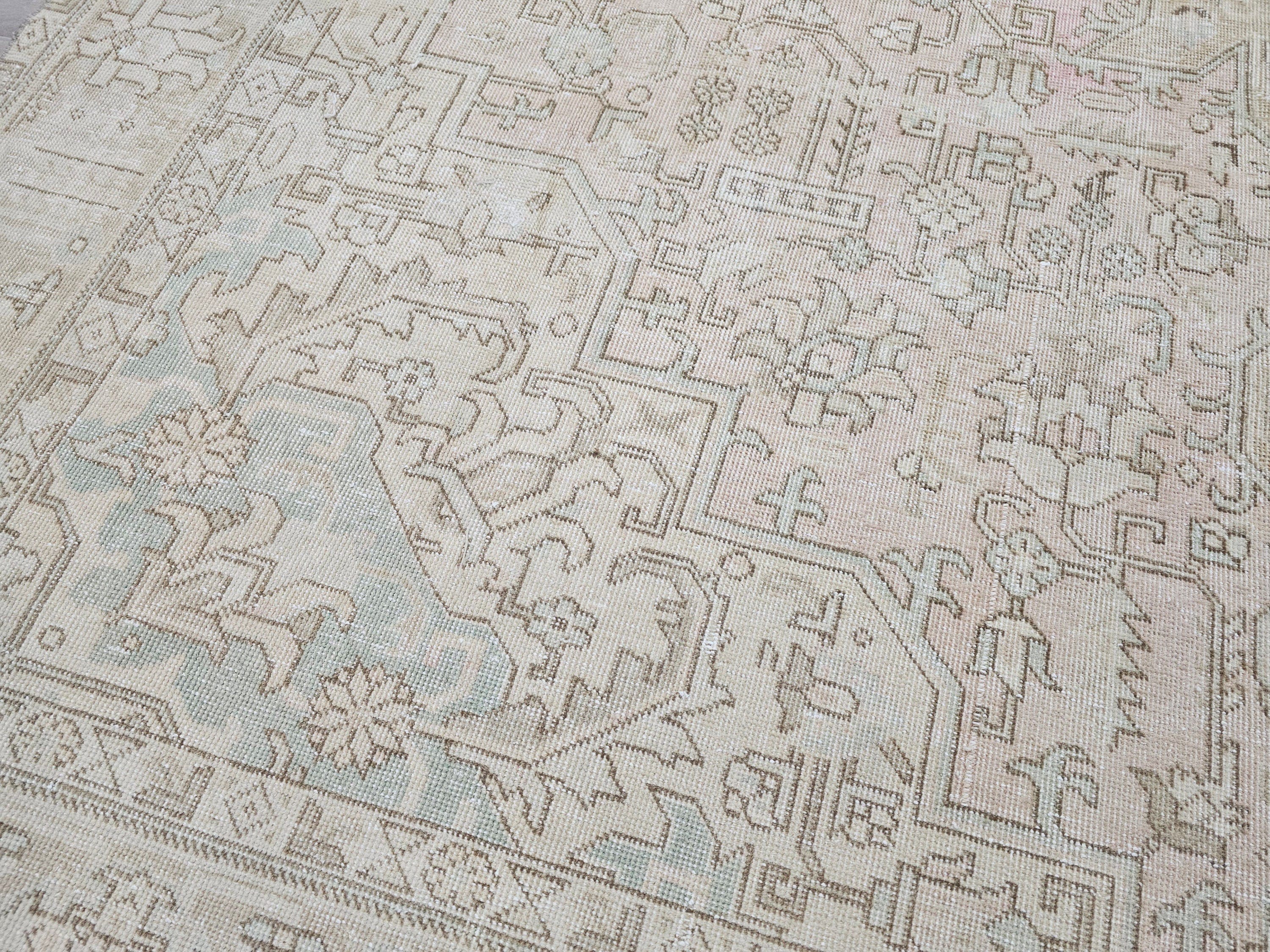 9x12 Turkish Area Rug / Handmade Wool Vintage Rug for Office and Saloon/ Boho Decor Rug / Large Neutral Rug //9.50x12.15 feet