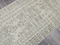 Vintage Oushak Runner Rug: 3x12 Hand-Knotted Wool Turkish Hallway Rug
