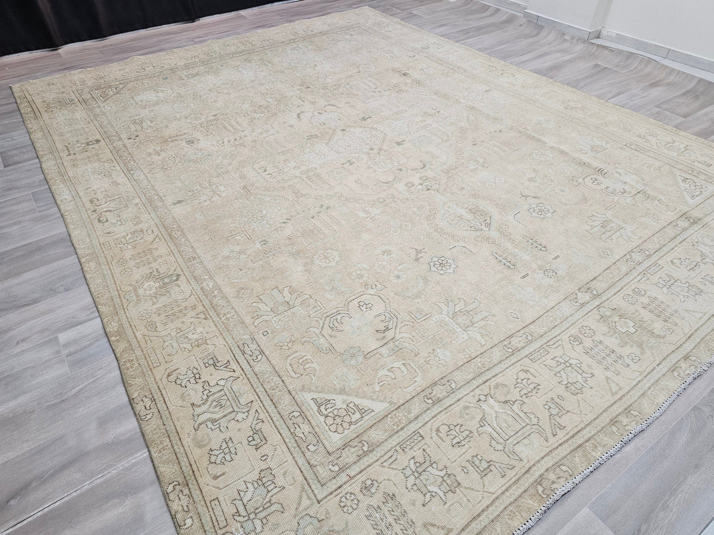 Reserved - 9x12 Turkish Rug/Oversize Oushak Rug/ Neutral Rug for Living Room/ Rugs for Bedroom Aesthetic/ Boho Rug /9.60x12.35 feet