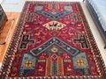 Dragon Soumak Rug: Antique Caucasian Hand-Knotted Wool Carpet (7x9.45 ft)