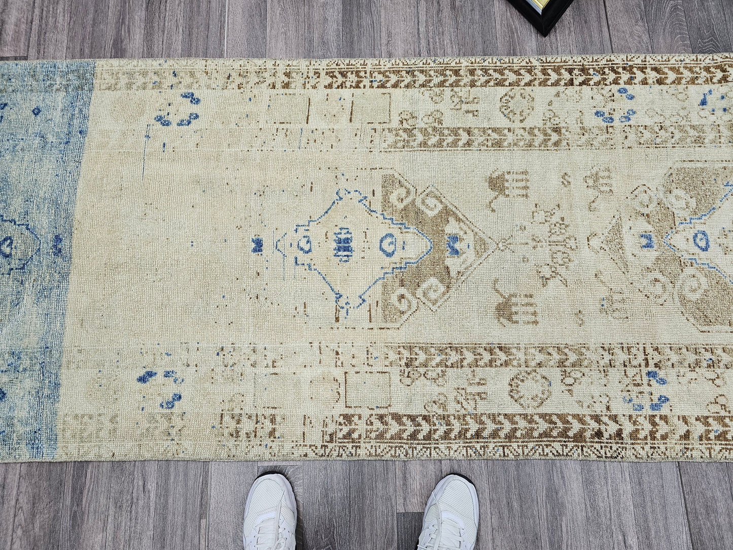 Vintage Runner / 3.20x10.70 feet / High Quality Wool Runner Rug / Authentic Turkish Runner for Hallway and Entrway