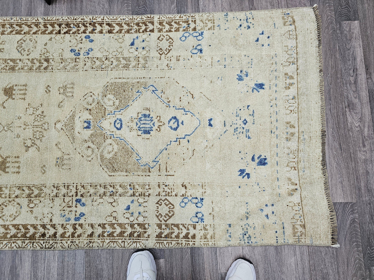 Vintage Runner / 3.20x10.70 feet / High Quality Wool Runner Rug / Authentic Turkish Runner for Hallway and Entrway