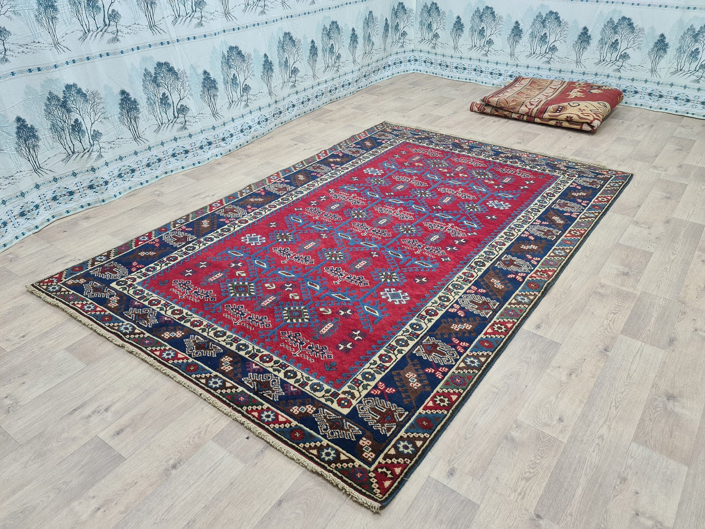 6x9 Antique Carpet/ Anatolian Oushak Carpet/ Traditional Turkish Rug for Livingroom/ Rug for Bedroom Aesthetic/ Wool Area Rug/6.45x9.65 feet