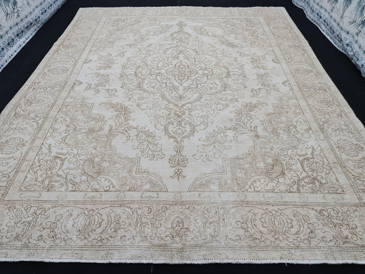 Extra Large Oriental Rug / 9.25x11.50 feet / Neutral Oversize Turkish Oushak Rug