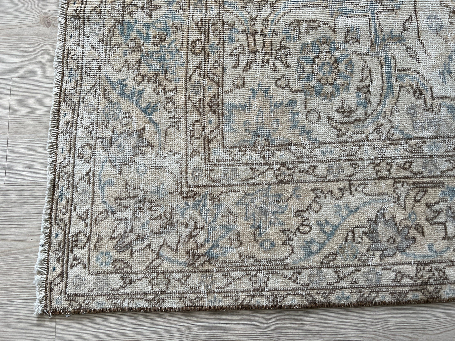 7x9 Muted Vintage Turkish Rug - Wool Oushak Rug for Office - Authentic Area Rug /6.70x9.30 feet