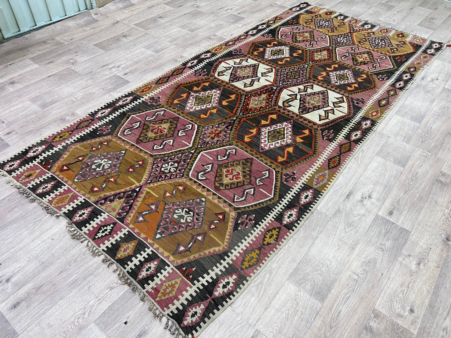 Turkish Kilim / 5x10.50 feet / Vintage Kilim Rug - Kelim Teppich - Oriental Kilim Carpet - Vegatable Dyed Rug - Malatya Kilim Rug