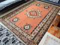 Vintage Cecim Soumak Rug: 7x10 Hand Knotted Wool Kilim