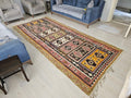 Handwoven Turkish Kilim Rug: 5x11.5 ft Vintage Wool Rug