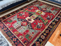 7x10 ft Antique Soumak Rug: Hand-Knotted Tribal Wool Rug