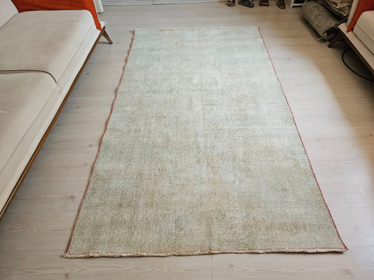 4x7 Vintage Turkish Green Rug