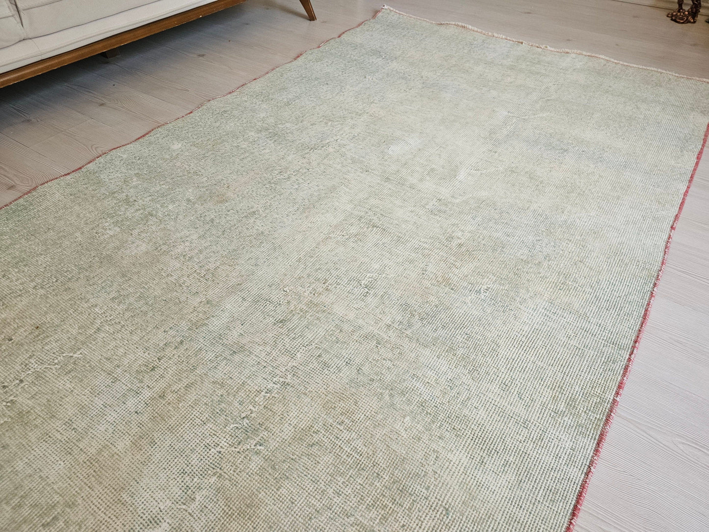 4x7 Vintage Turkish Green Rug