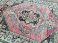 6x9 Vintage Oushak Rug: Hand-Knotted Oriental Wool Carpet