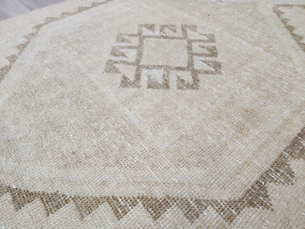 Vintage Turkish Oushak Runner: Hand Knotted Wool, Earth Tone (3.10x12.60 feet)