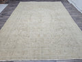 9x12 Vintage Turkish Heriz Rug: Hand-Knotted Wool Carpet