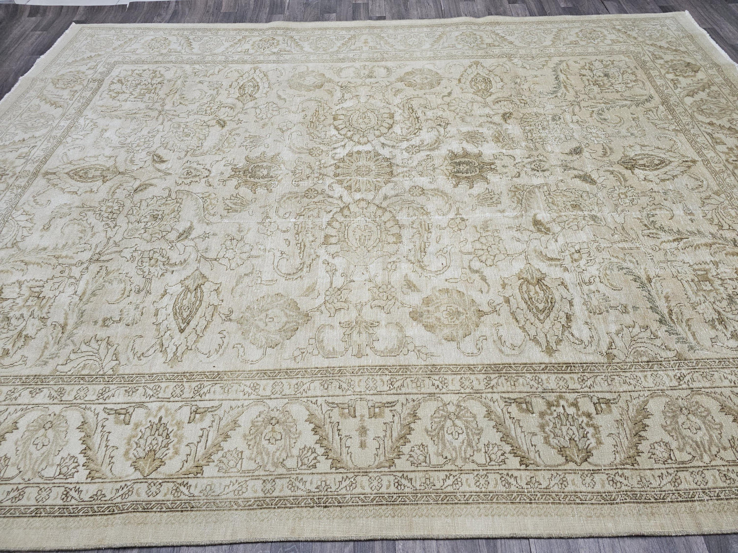 Neutral Vintage Turkish Rug 9x12