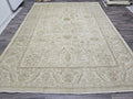 9x12 Vintage Turkish Oushak Rug: Hand-Knotted Wool Anatolian Carpet