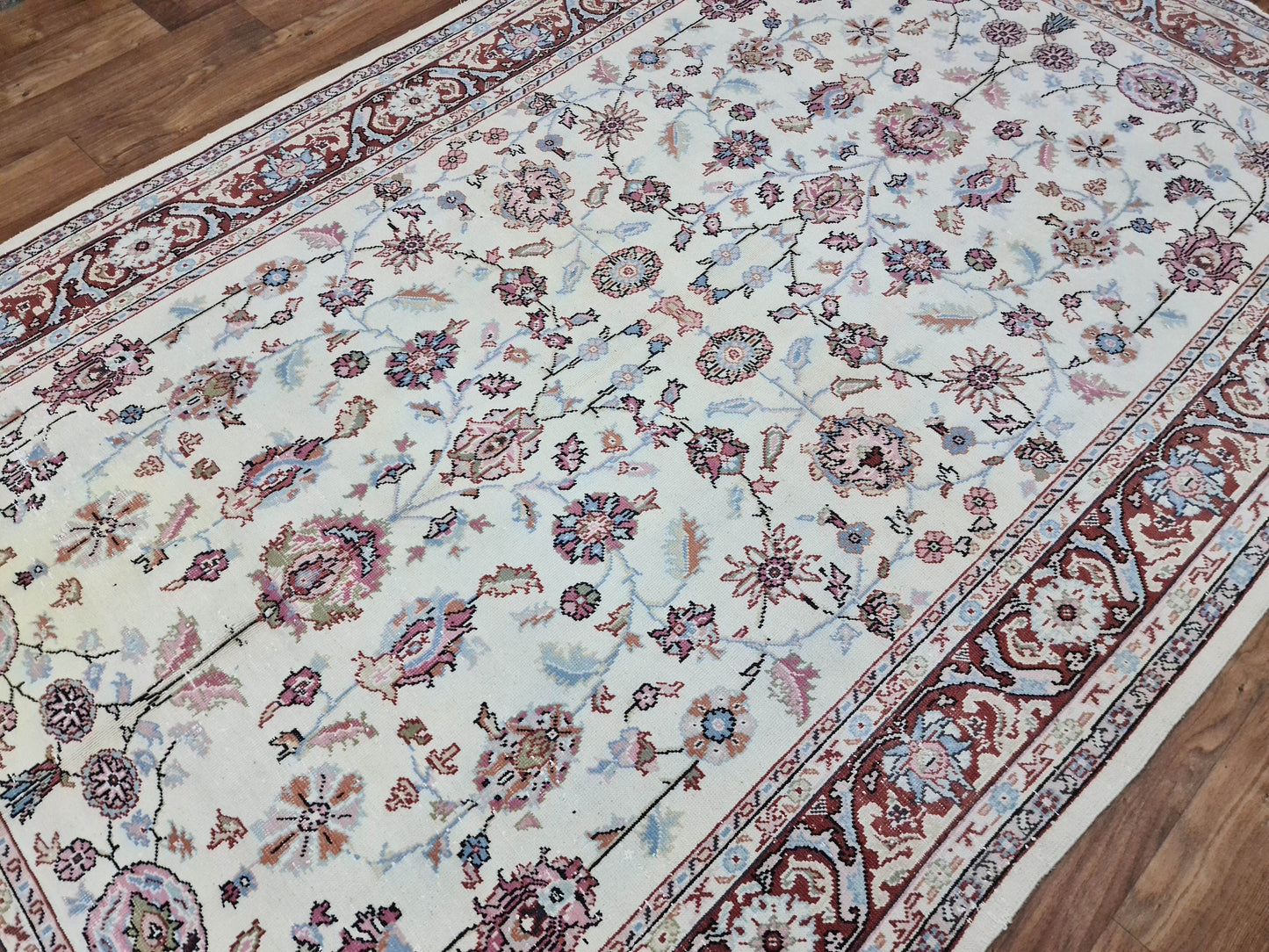 Modern Oushak Area Rug Vintage/ 6.55x10.40 feet