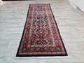 Hand Knotted Wool Turkish Runner Rug: Vintage Anatolian Design (3.90x10.50 ft)