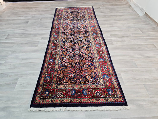 4x10 Hand Knotted Wool Vintage Turkish Anatolian Runner Rug - Wide Kitchen Runner - Wide Hallway Runner - Wide Aisle Runner//3.90x10.50 feet