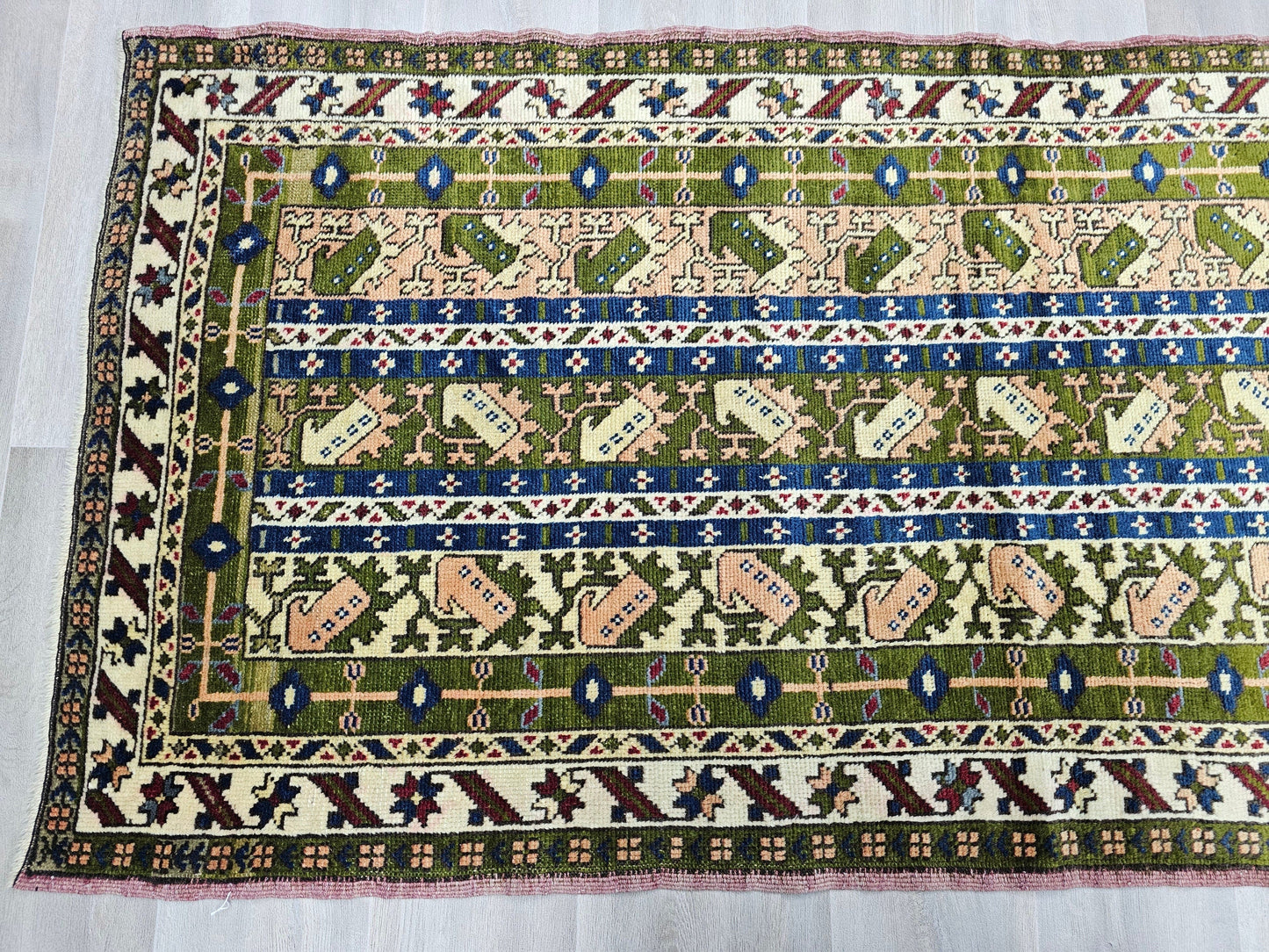 3x13 feet Soft Antique Turkish Runner Rug