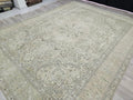 9x12 Hand-Knotted Oushak Rug: Vintage Turkish Wool Carpet